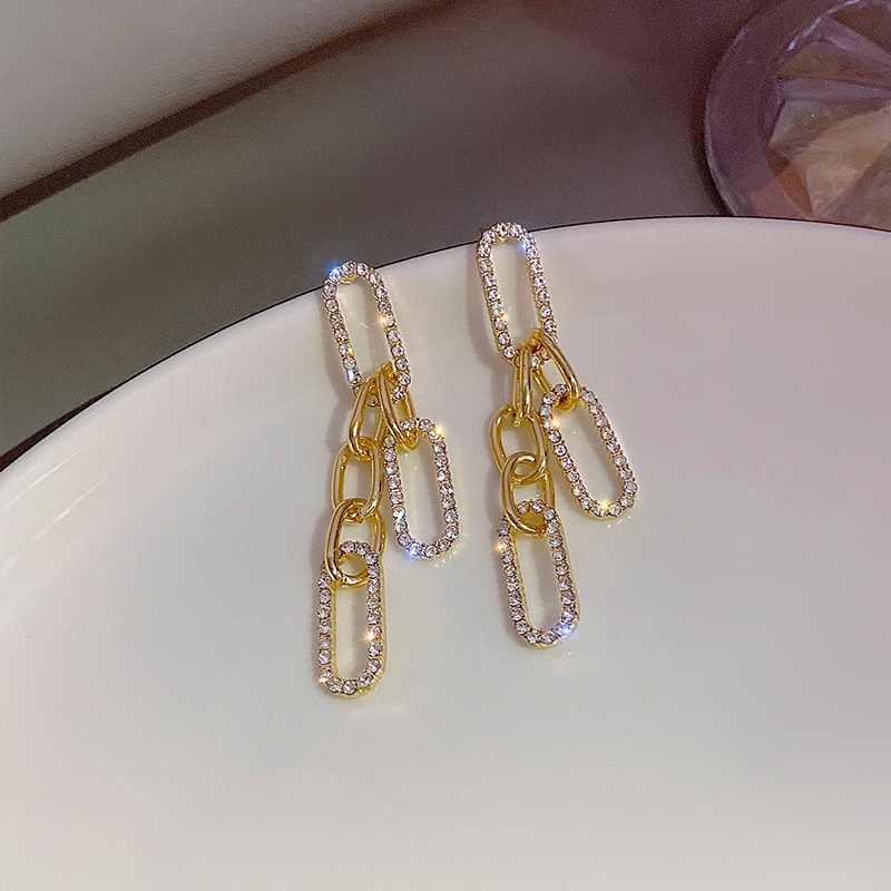 Bông Tai Mạ Bạc 925 Dáng Dài Phong Cách Hàn Quốc Thời Trang Cho Nữ