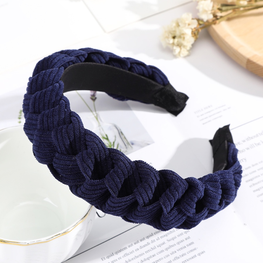 Cài tóc vải nhung kẻ sọc thời trang Hàn Quốc cho nữ