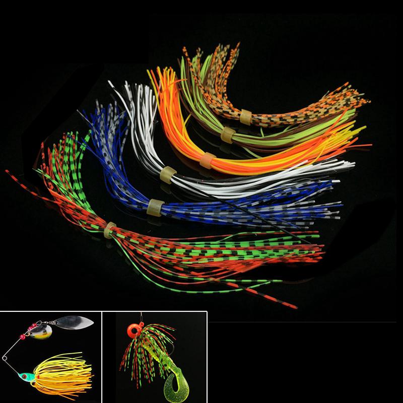 Mixed Color 13cm Silicone Skirts Rubber Jig Soft Lure