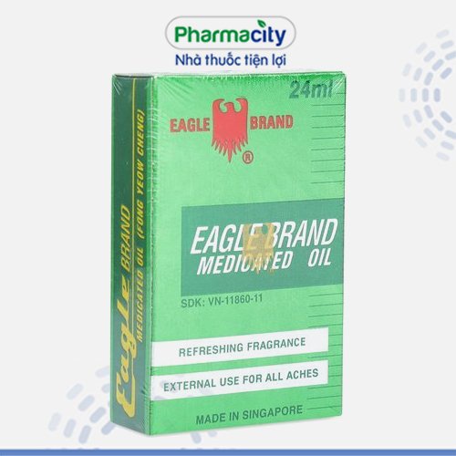 Dầu gió xanh Con Ó Eagle Brand Medicated Oil (Chai 24ml)