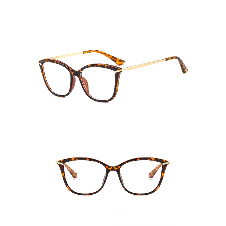 Kính Mát Mắt Mèo Tròng Phẳng Thời Trang Retro Phương Tây Cho Nữ