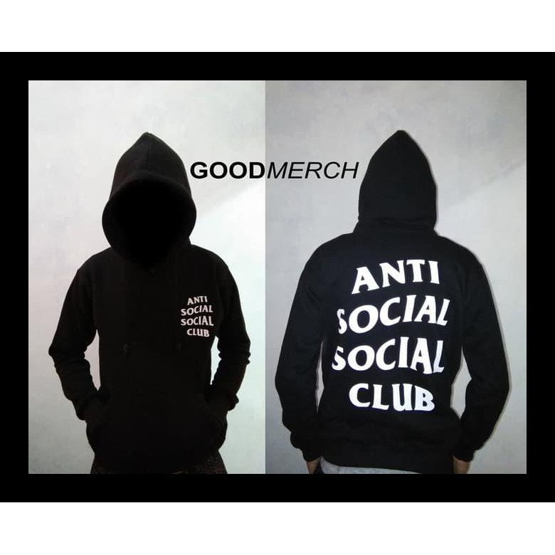 ANTI SOCIAL SOCIAL CLUB Áo Hoodie In Chữ Anti Social Club 'Real 5