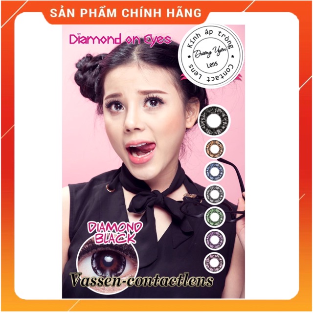 🔥 FREESHIP🔥 LENS VASSEN DIAMOND BLACK 15mm