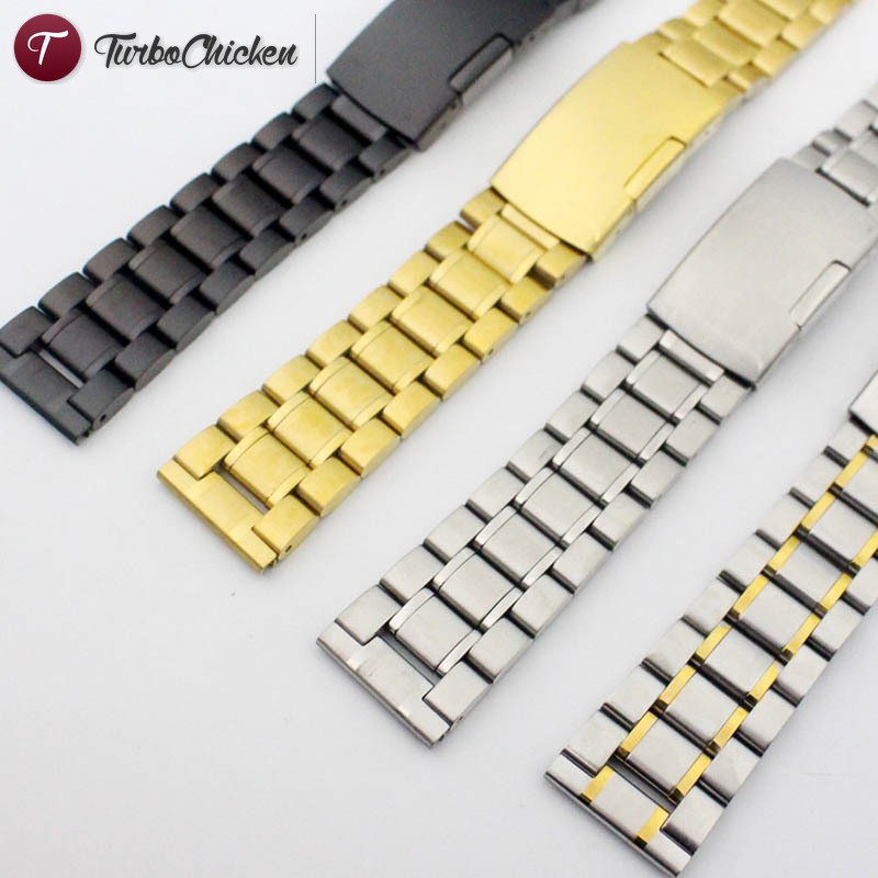 Dây đồng hồ nam bằng thép không gỉ thời trang 18 / 19 / 20 / 22mm | BigBuy360 - bigbuy360.vn