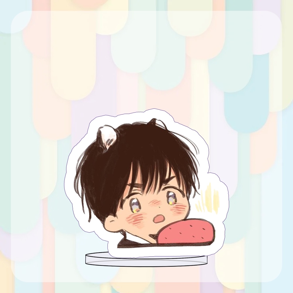 Mô hình Standee NO LOVE ZONE BL Không Chốn Yêu Đương manhwa chibi mica trưng bày