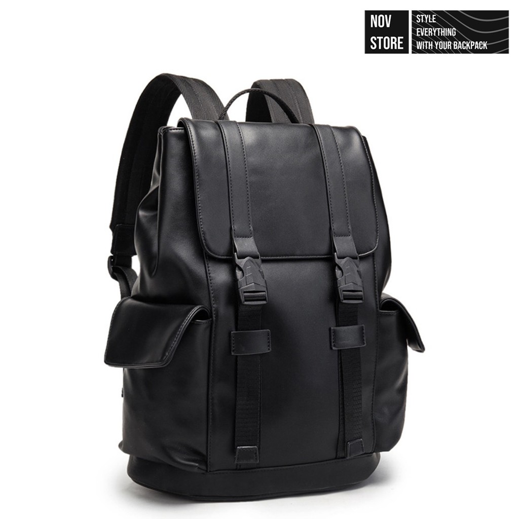 Balo Da - Black PU BackPack