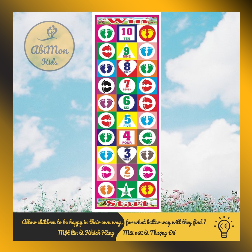 Thảm Vận Động Jumping Mat Cho Bé (kích thước 2m2) ☘️ Montessori cao cấp ✨ (Đồ chơi Giáo Dục - An toàn - Thông minh)