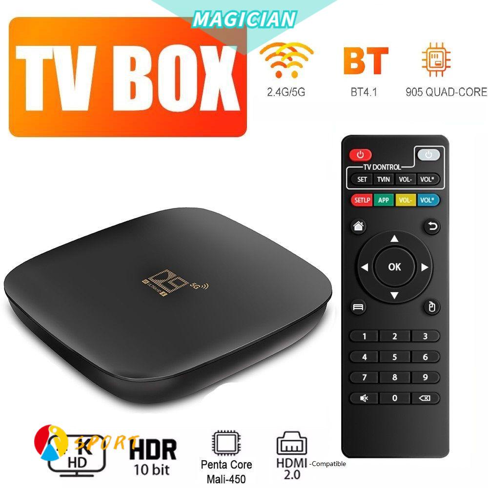 Đầu TV Box D9 8GB+128GB Amlogic S905L2 Bluetooth 2.4G/5.8G Dual WIFI 4K 2021 Android 10.0 KèM Phụ KiệN