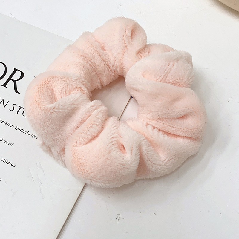 Dây buộc tóc, cột tóc Scrunchies co giãn nhung lông mềm mịn nhiều màu thời trang cho nữ