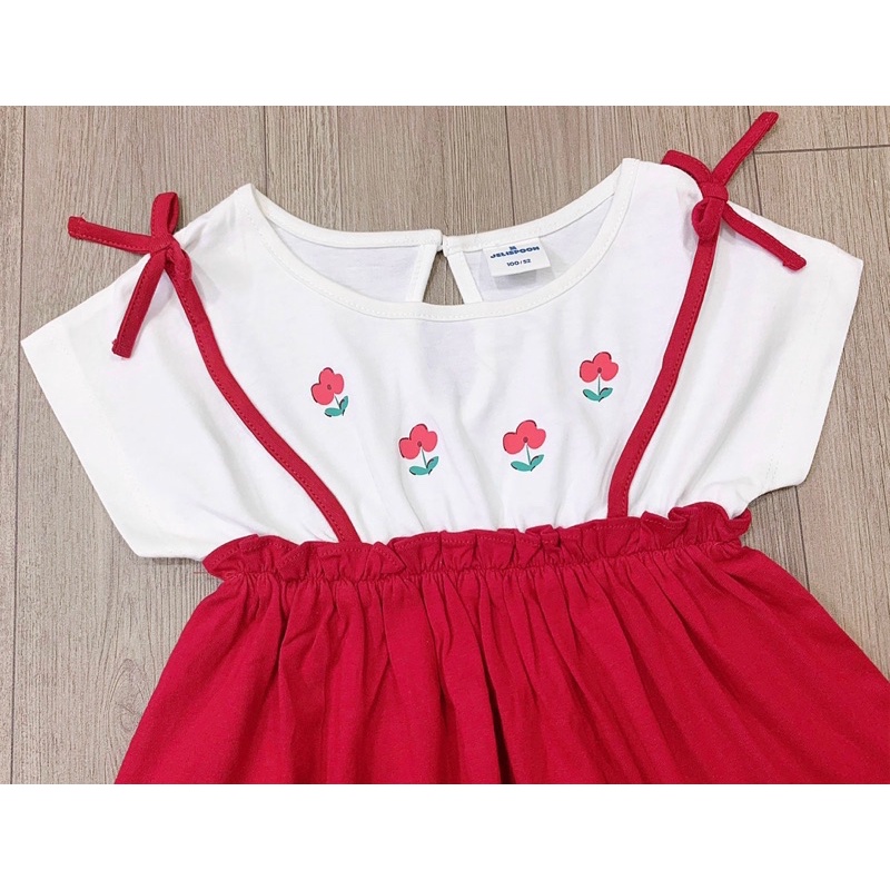 Váy Jeli yếm đỏ