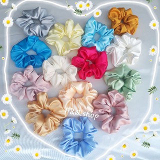 Cột tóc vải scrunchies buộc tóc vải trơn bóng loại đẹp