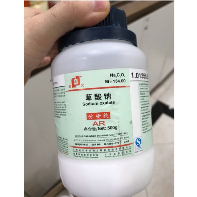 Sodium oxalate Xylong CAS 62-76-0 Na2C2O4 lọ 500g natri oxalat