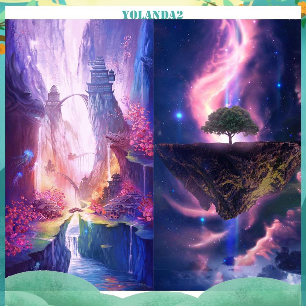 Bộ Dụng Cụ Làm Tranh Đính Đá Cảnh Núi Diy Trang Trí Nội Thất