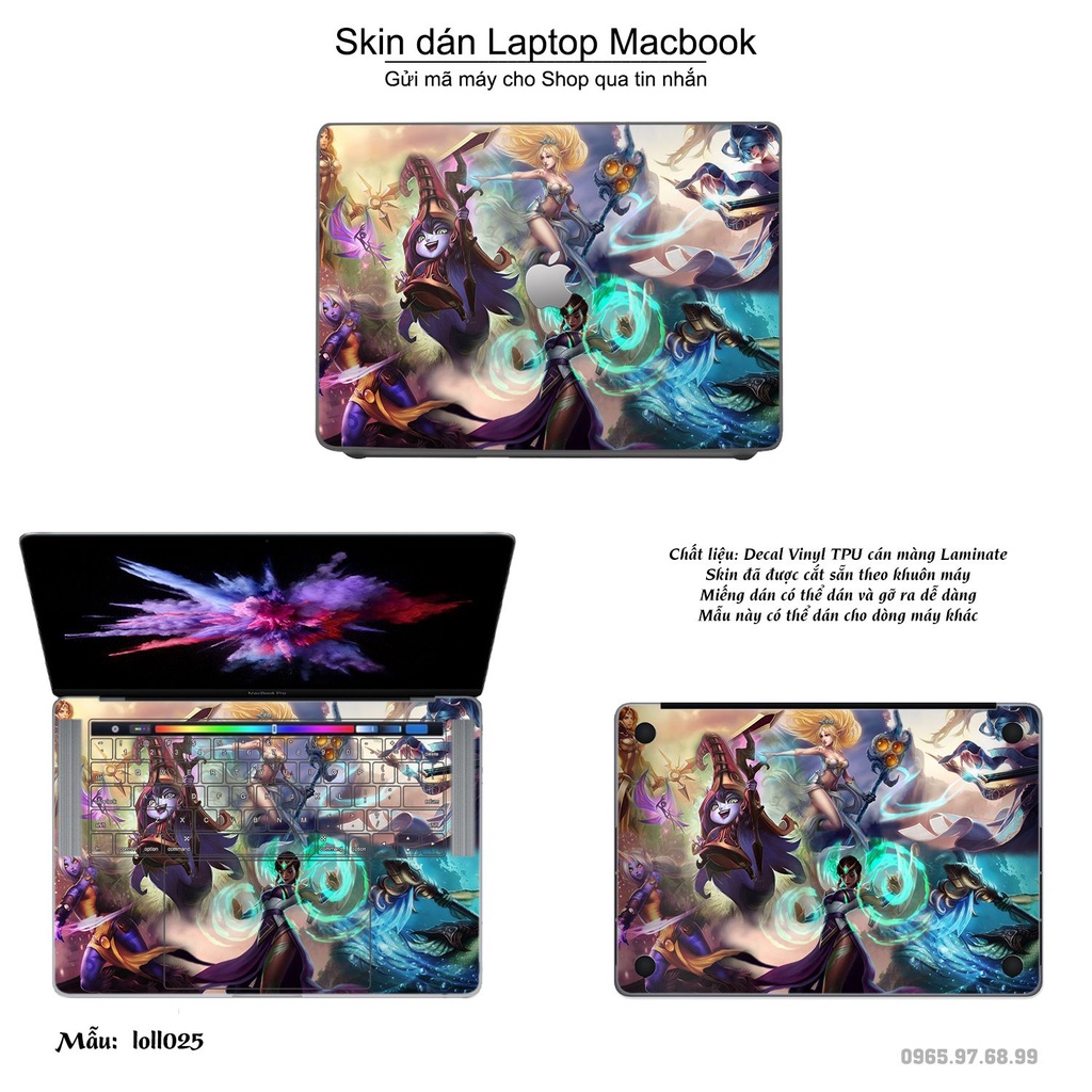 Skin dán Macbook mẫu Liên Minh Huyền Thoại (đã cắt sẵn, inbox mã máy cho shop)