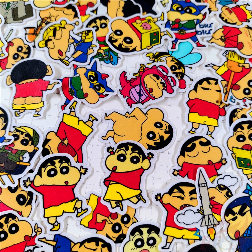 ★★★ Sticker Dán Trang Trí Nhật Ký Hình Cậu Bé Bút Chì Shin-chan Q-3 ★★★ Bộ 50 Miếng Dán Trang Trí Album Thời Trang DIY Kích Thước 2~3cm