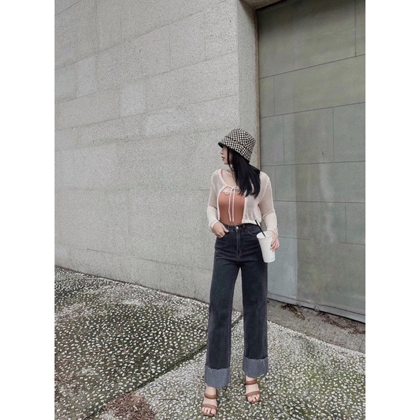 ÁO NỮ CADIGAN KHOÁC NHẸ LƯỚI DÁNG LỬNG CỘT DÂY TRƯỚC 3 MÀU HOT HIT