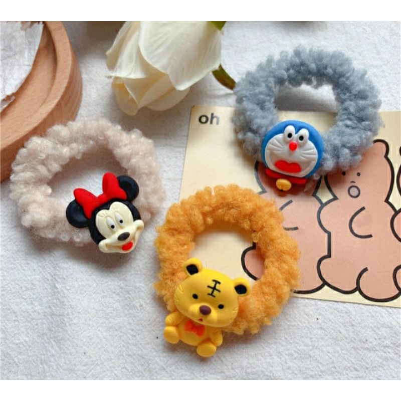 Cột Tóc Kẹp Tóc Lông Xù Họa Tiết Doraemon Doraemon