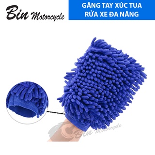 GĂNG TAY RỬA XE - GĂNG TAY XÚC TUA RỬA XE Ô TÔ, XE MÁY LOẠI 2 LỚP
