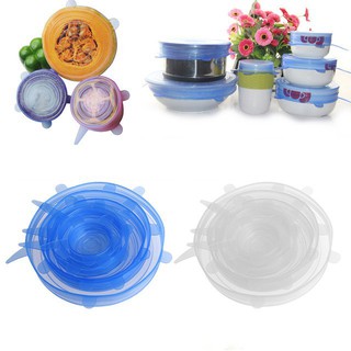 Combo 6 nắp đậy thực phẩm chất liệu silicon cho nhà bếp