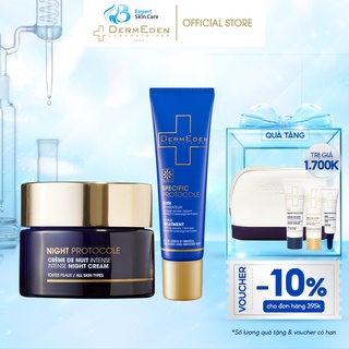 Combo tái tạo, dưỡng trắng và làm mờ thâm nám DERMEDEN cho da khô