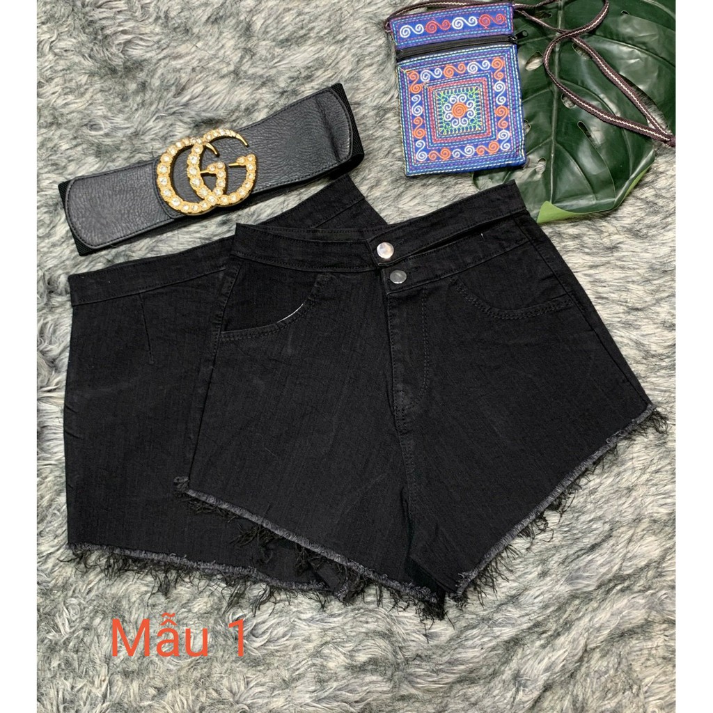 Quần Shorts Kaki Cạp Cao Thời Trang Nữ Trơn Quần Shorts Kaki Cạp Cao Kiểu Viền