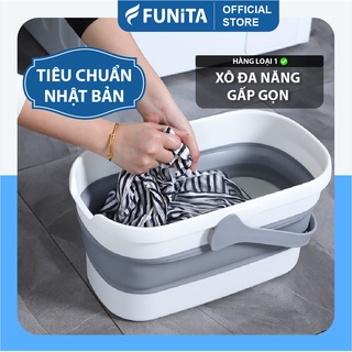 Xô nước gấp gọn, xô đa năng vệ sinh nhà cửa, xô giặt lau nhà, chùi kính, xô ô tô FUNITA