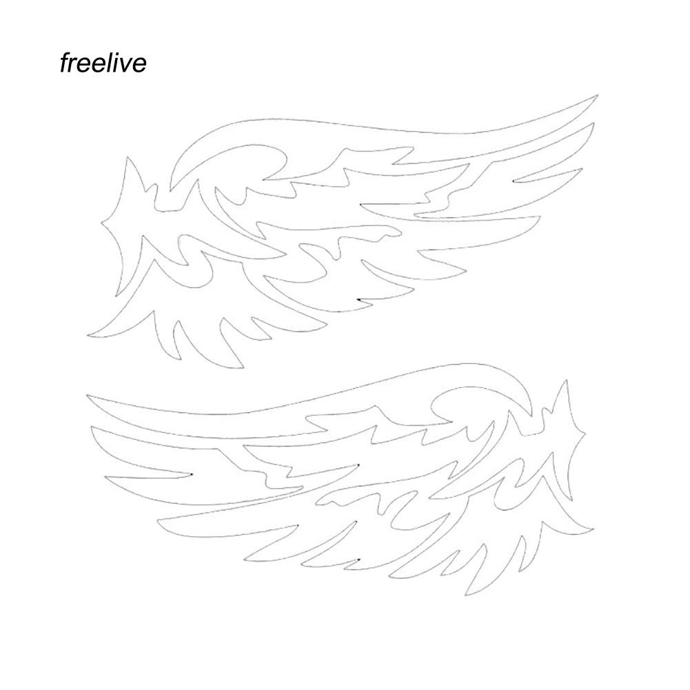 Set 2 nhãn dán trang trí xe hơi hình lông vũ đẹp mắt