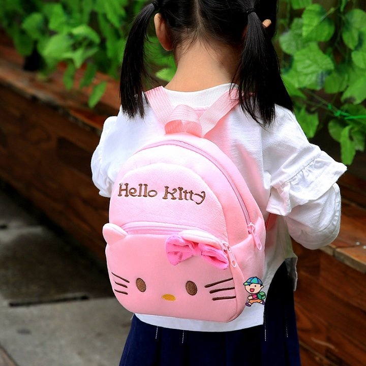 Balo Thú Bông Cho Bé Mầm Non Vải Lông Tuyến Mếm Mịn Size 23cm BALO-505