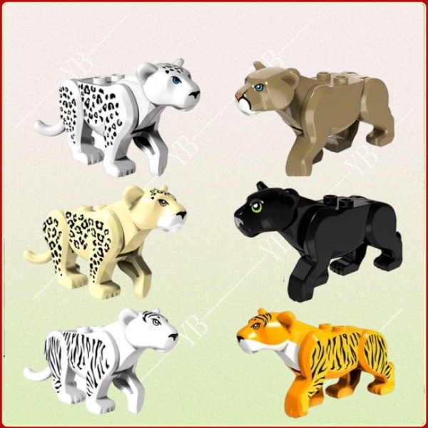 Jungle Adventure động vật minifigure đồ chơi lego đồ chơi khối xây dựng cho trẻ em đồ chơi giáo dục sớm khối xây dựng mini