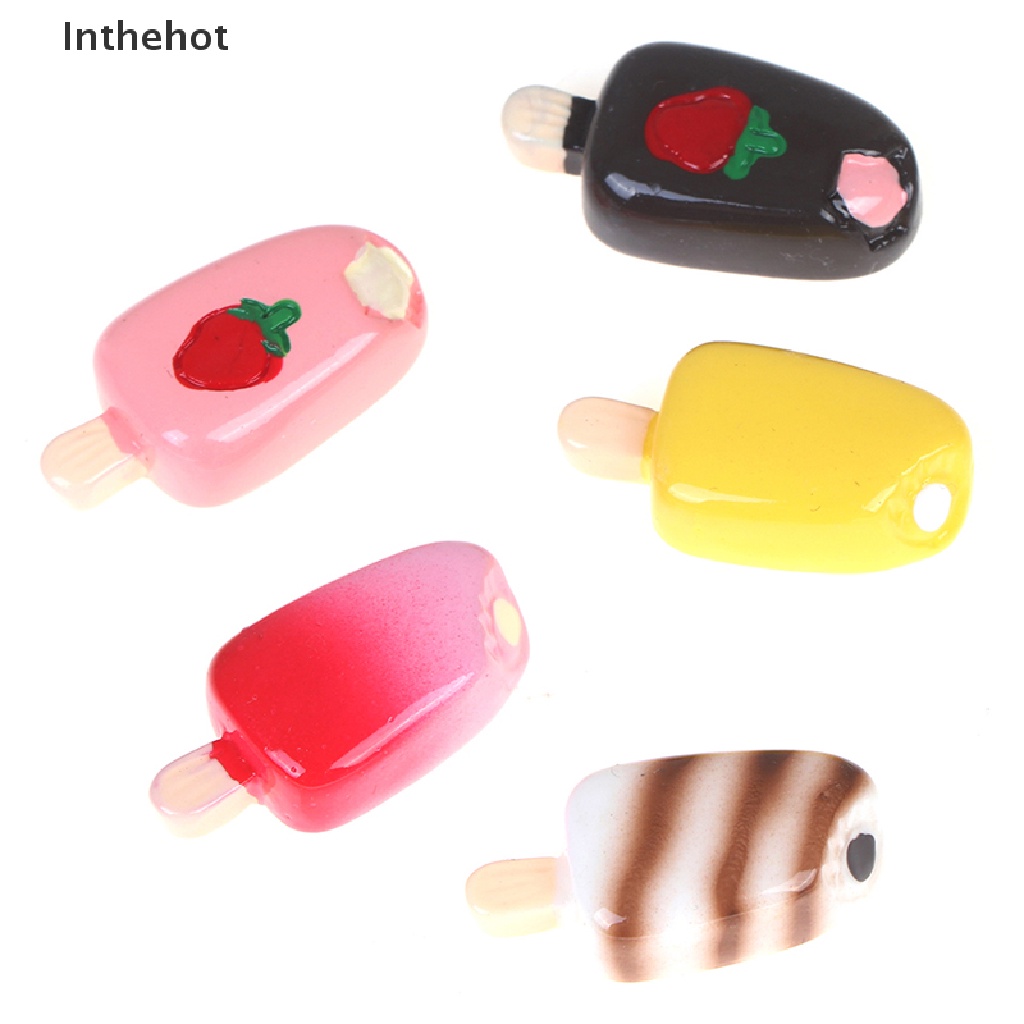 Set 5 cây kem đồ chơi tỉ lệ 1:12 1:6 cho nhà búp bê