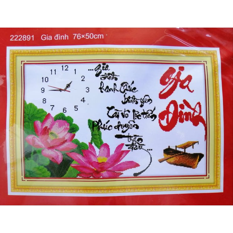 Tranh thêu chữ thập Gia đình 222891