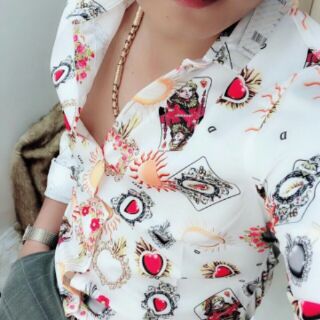 Áo sơ mi lụa in 3D cao cấp về hàng
