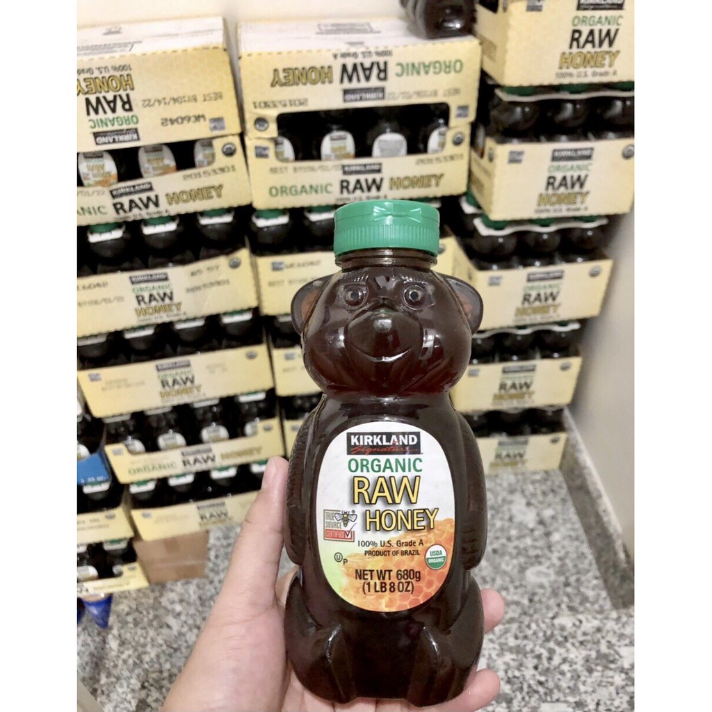 ❤️ Sale Xả Kho [Date 9/2022] Mật ong gấu hữu cơ Kirkland Organic Raw Honey 680g Mỹ