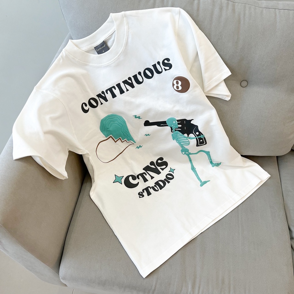 Áo thun Continuous - CTNS - BROKEN/ White