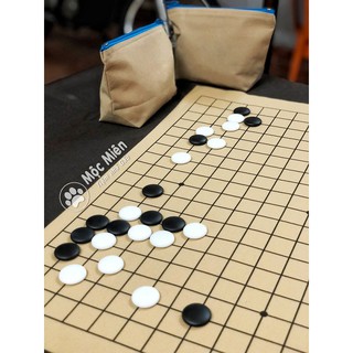 [Combo cờ vây CV23] - Bàn da PU 2 mặt + Quân cờ sứ 1 mặt