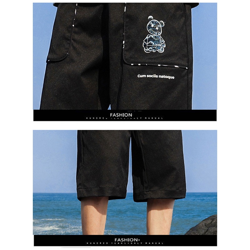 Quần short thể thao nam in hình hoạt hình size 4-XL