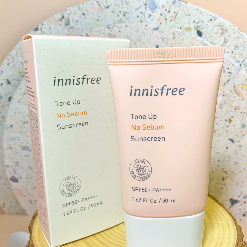 Kem chống nắng kiềm dầu nâng tone Innisfree Tone Up No Sebum Sun Screen Cream SPF50+ PA+++