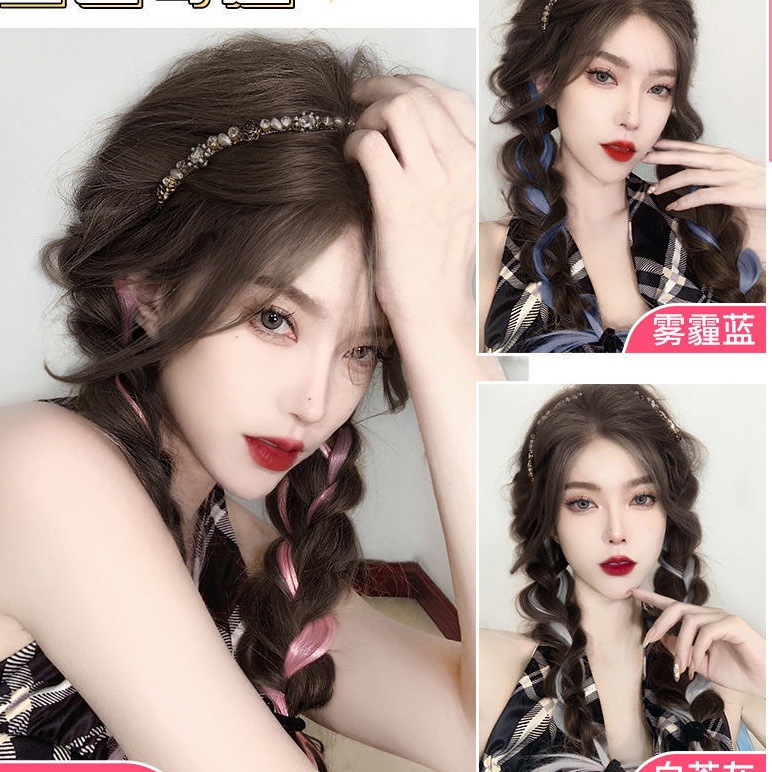 Bộ 2 Tóc Giả Thắt Bím Đuôi Ngựa Tự Nhiên