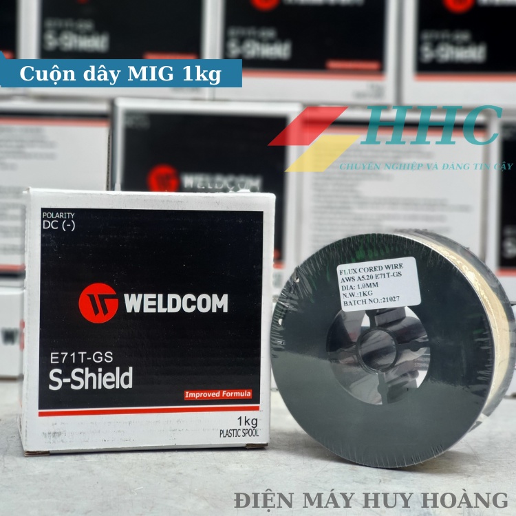 Cuộn dây hàn mig không dùng khí thương hiệu chính hãng Weldcom loại 1.0mm