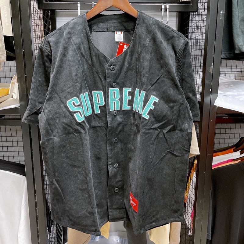 ⚡️[CHỈ 1 NGÀY] - Áo tee Supreme Corduroy Baseball Jersey jacket, áo khoác supreme bóng chày