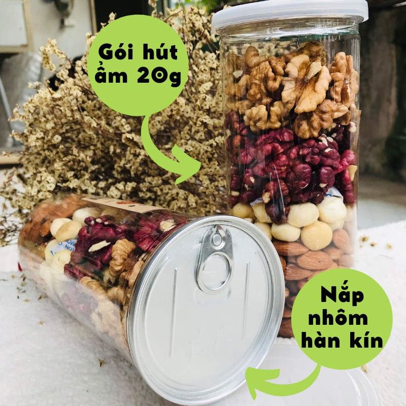 Hạt dinh dưỡng mix 4 loại rang nguyên vị Nut Store 500g - ăn kiêng, bà bầu, cho bé