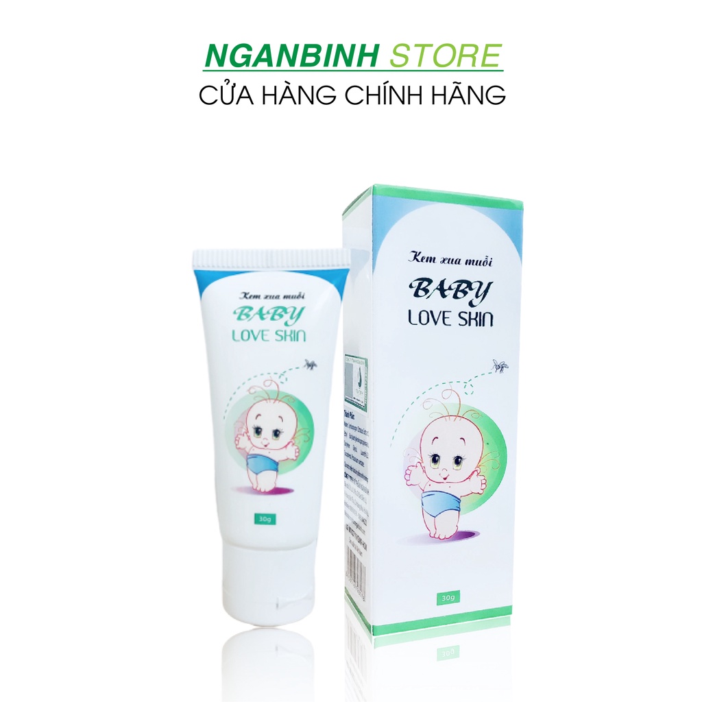 Kem xua muỗi Baby Love Skin Ngân Bình dưỡng da, bảo vệ da, ngăn ngừa các loại côn trùng gây hại