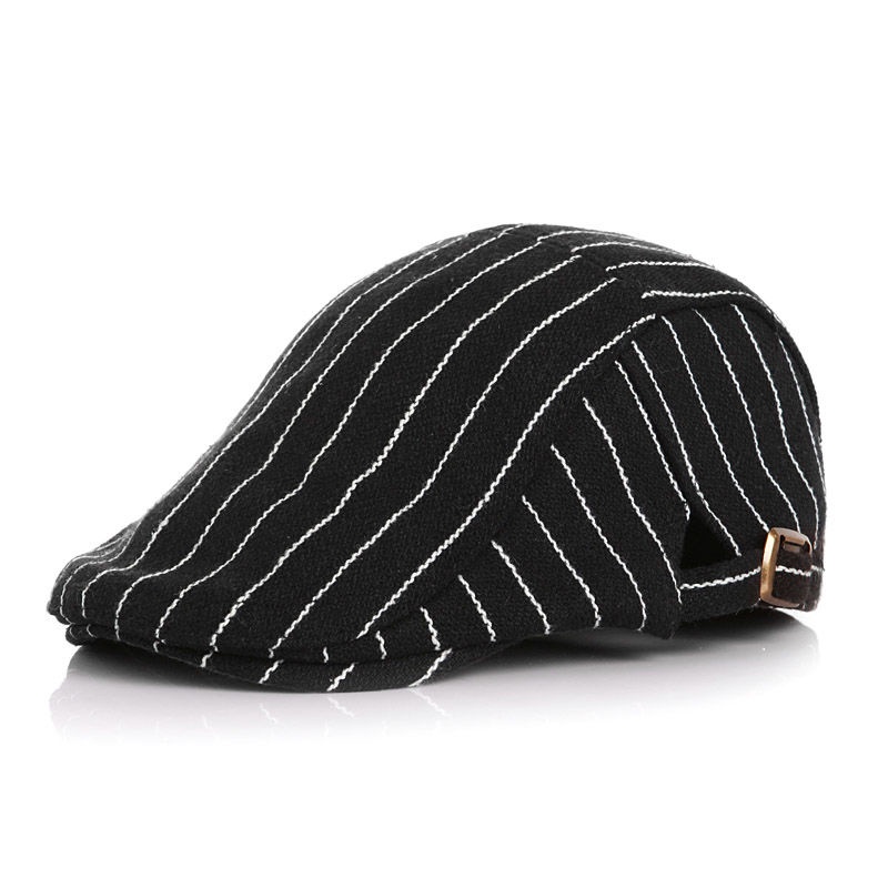 Nón Beret Họa Tiết Sọc Caro Thời Trang Cho Bé