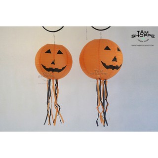 Đèn lồng Halloween Bí ngô có râu số 05 TTTM