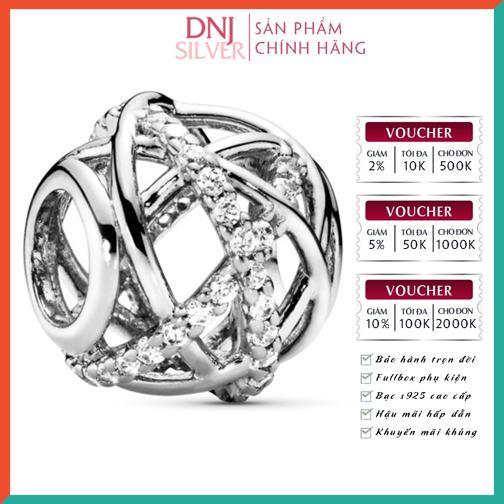 Charm bạc 925 cao cấp, hàng chuẩn bạc - Charm Sparkling Galaxy Openwork thích hợp để mix vòng tay charm - DN249