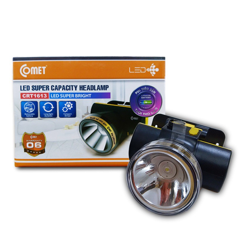 Đèn pin sạc đội đầu Comet CRT1613