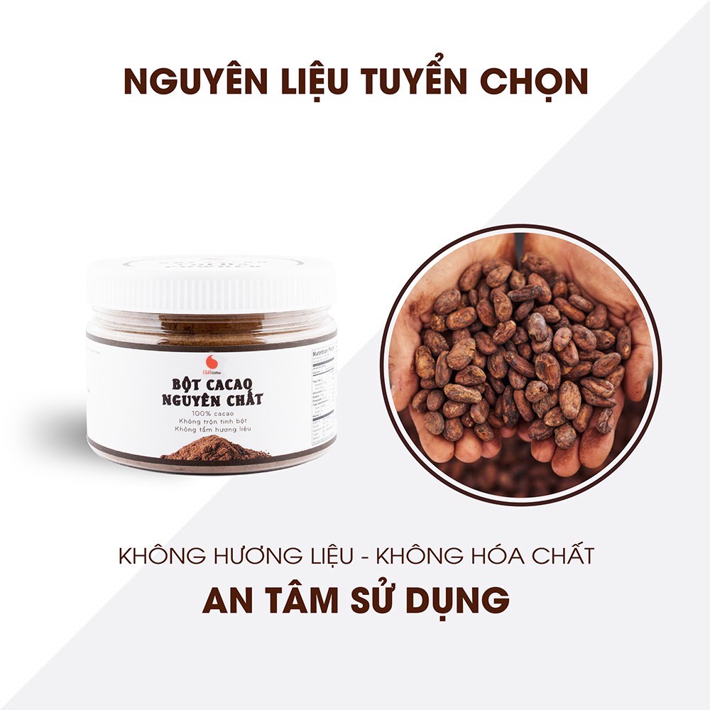 [Giao Hoả Tốc HCM] Bột Cacao Nguyên Chất Light Coffee Hộp 150g_Giúp Cơ Thể có cảm giác No lúc Keto Cùng Đừong Ăn Kiêng