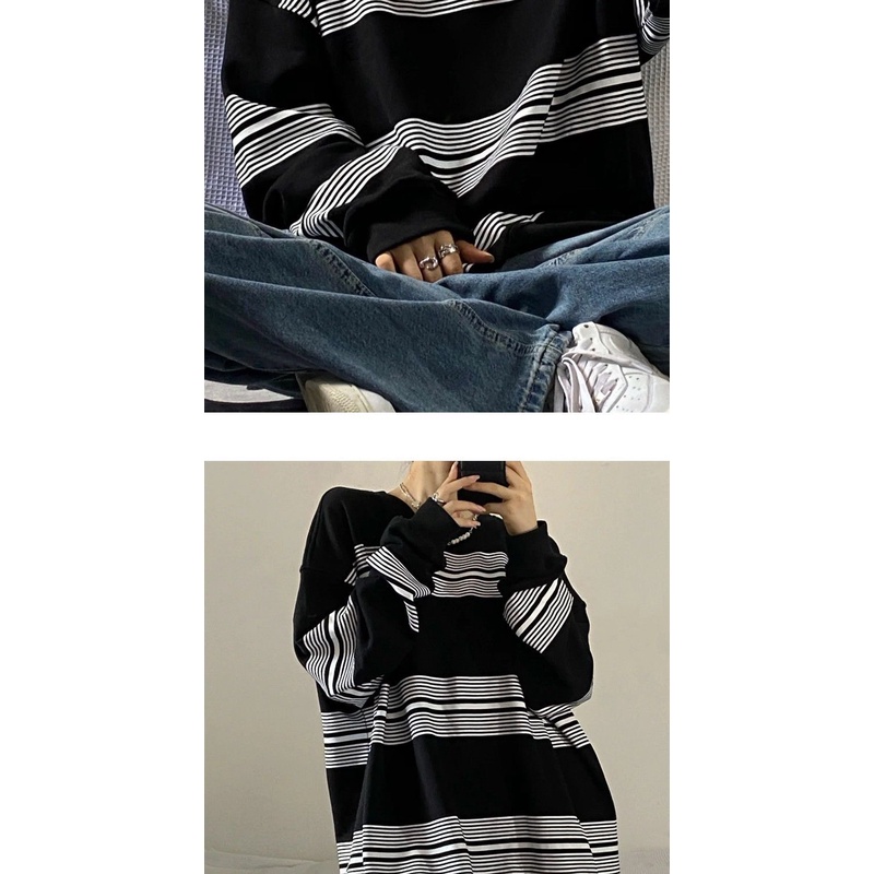 Áo Khoác Len Lông Cừu Tay Dài Kẻ Sọc Kiểu Retro Hàn Quốc Thời Trang Mùa Đông 2022 Cho Nữ