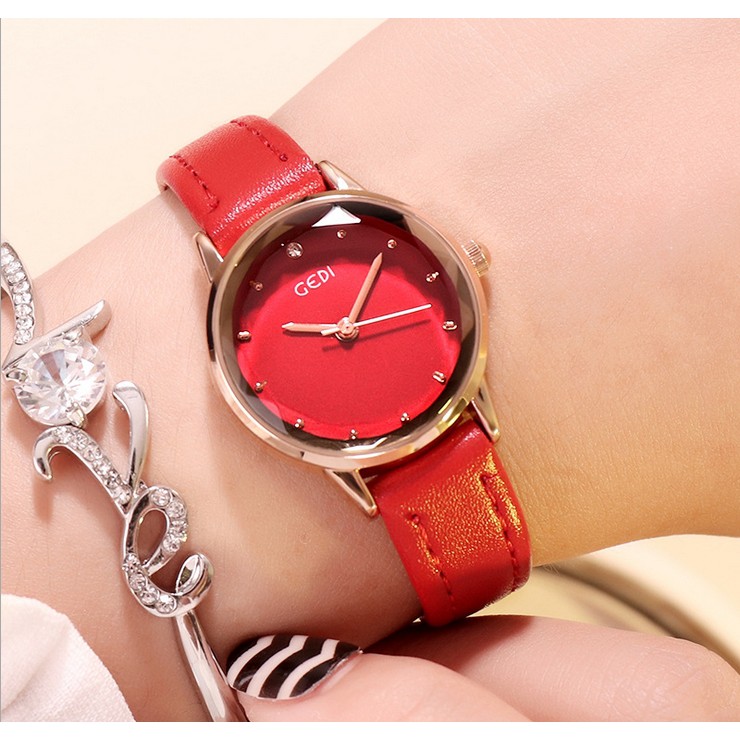 [NEW ARRIVAL] Đồng hồ nữ Gedi dây da mặt nhỏ siêu xinh - Hàng chính hãng | BigBuy360 - bigbuy360.vn
