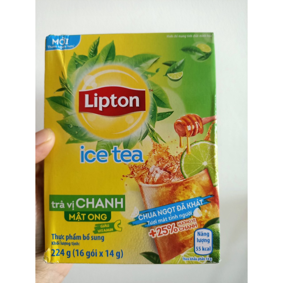 Trà Lipton Túi lọc hộp 25 gói/ Lipton vị Chanh 224g 16 gói/ Trà Xanh/ Bát Giác